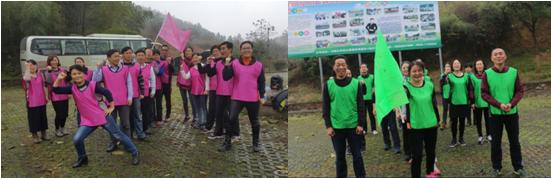 破冰活动后,老师们分成蓝、绿两队,各队选出本队队长与队秘,10分钟内集体商议给本队命名,设计Logo与队形。这是集体智慧与团队精神的考验,尽管时间短暂,但每个队都给出了优异的答案